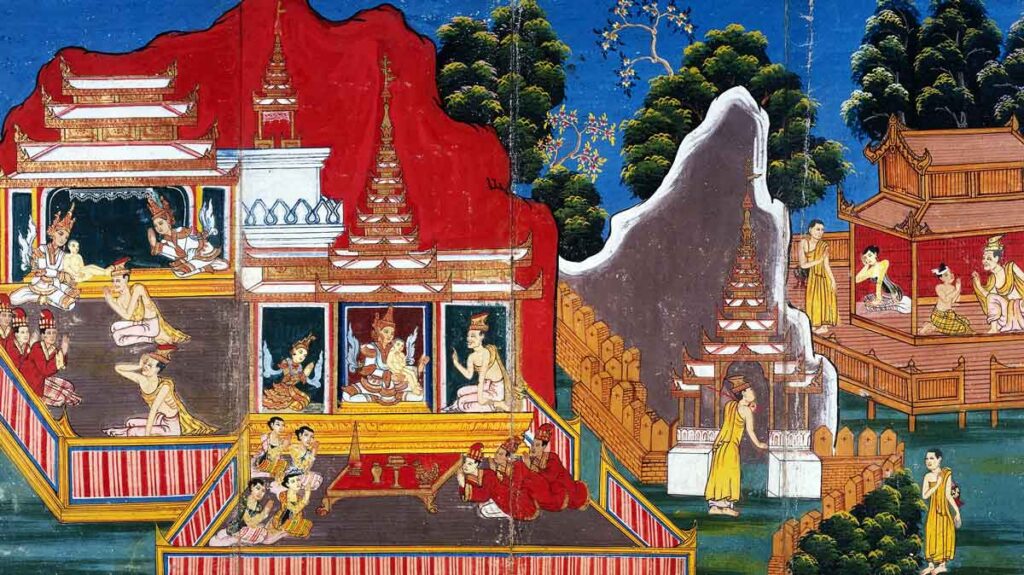 Nacimiento de Buda en Lumbini.