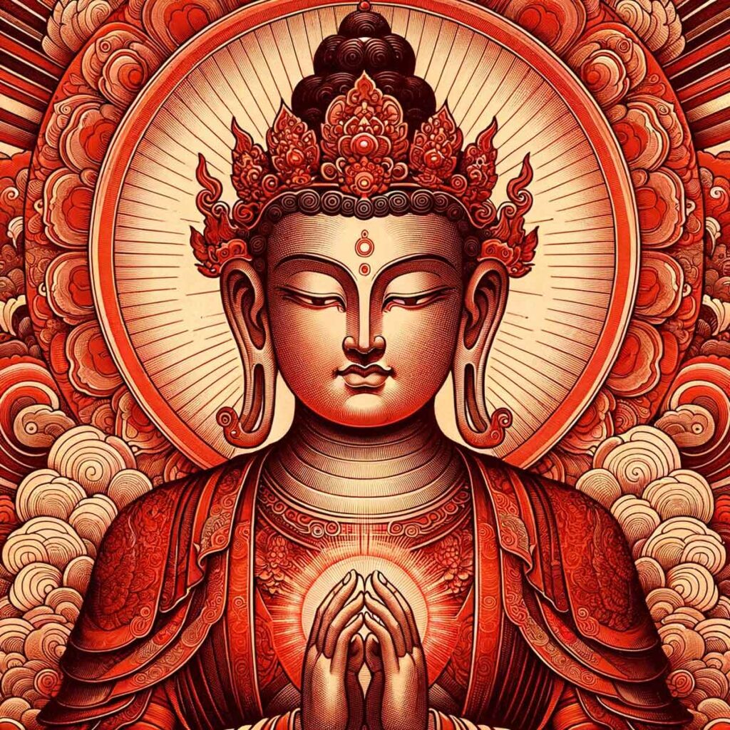 El Buda de la luz infinita, Amithaba. Uno de los dhyani Budas. 